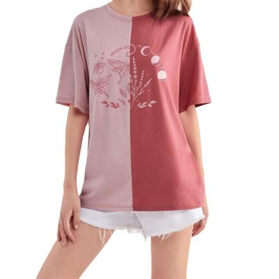 China Anti-Wrinkle Women Print T-shirt Femme T-shirt Summer Crop Top Graphic Tee Short Tops Short Sleeve T-shirt for sale