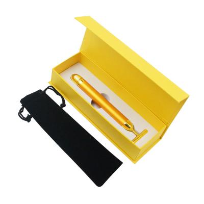 China Electric Vibration 24K Gold Face Lift Eye Care Massager T Shape Facial Massager Face Beauty Bar for sale