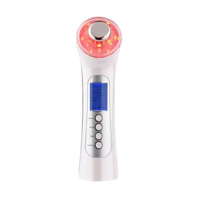 China Ultrasonic Facial Therapy LED Light Massager Skin Rejuvenation Device DEEP CLEANSING Anti Aging Facial Treatment For Acne for sale