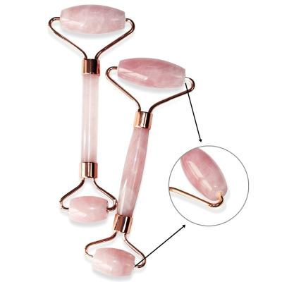 China Hot Sales Rose Quartz Facial Jade Roller Anti Aging Face Lift Massage Tools For Face Eye Neck Body for sale