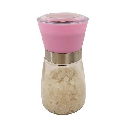 China Manual Pepper Grinder Portable Glass Condiment Bottle Viable Colorful Creative Simple And Easy To Grind for sale