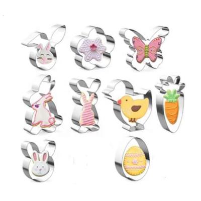 China Sustainable Easter Cake 11 Piece Cookie Mold Bunny Biscuit Mold for sale