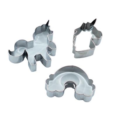 China Sustainable Stainless Steel Tools Cookie Cutter Mold Household Cookie Cutter Unicorn Biscuit Mold Diy Baking for sale