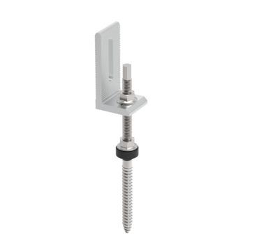 China AL6005-T5 Double Threaded Attic Screw With L Feet For Roof Mounting Structure Good Quality for sale