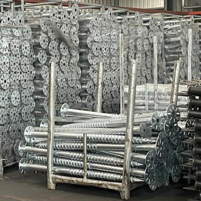 China Commercial Solar Ground Screw Mounting System Galvanized Steel Post Anchor for sale