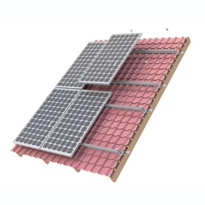 China PV Solar Panel Installation Tile Roof Rack Solution PV Aluminum Structure Economic Advantages for sale