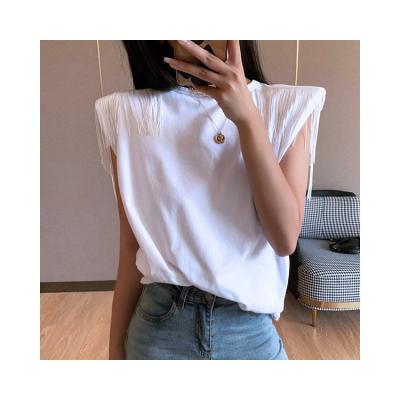 China Anti-pilling YH3263 2020 Korean Fashion Summer Sleeveless Tank Tops Women Blouses for sale