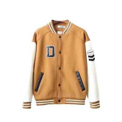 China Wholesale Breathable Baseball Suit Splicing Jacket Men's Baseball Flight Bomber College Long Sleeve Version for sale