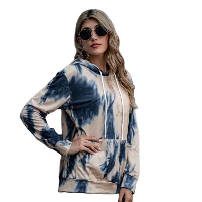 China High Quality QUICK DRY Autumn Hooded Loose Hoodie Pullover Long Sleeve Link Dye Hoodie for sale