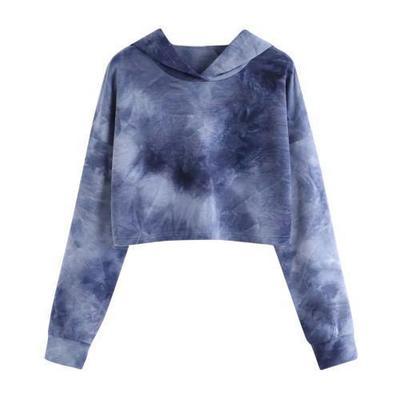 China High Quality QUICK DRY Autumn Tie Dye Hoodie Pullover Hoodie Two Color Women's Sweater for sale