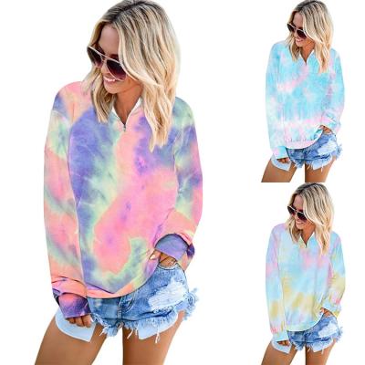 China High Quality QUICK DRY Oversized Crewneck Sweatshirt Tie Dye Sweatshirt Knitted Women's Sweatshirts for sale