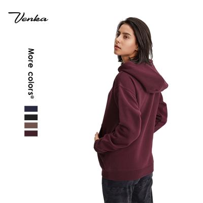 China 2021 New Anti-wrinkle Venka Garment Leisure Hooded Outdoor Sweater Yoga Exercise Jacket Loose Thicken Hoodies for sale