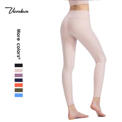 China Best Quality Spandex Fabric Clothing Yoga Gaiters Sports Pants Nylon Breathable Fitness Gym Running Pants Set for sale