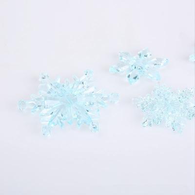 China Crystal Acrylic Snowflake Ornaments Christmas Decor Supply For Xmax Tree Home Decoration for sale