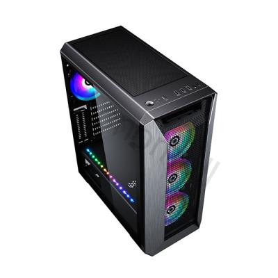 China Panel Case Gamer ATX PC Case Gaming Computer Gaming Desktop Case With Side Glass OEM and ODM Factory Window Side Panel for sale