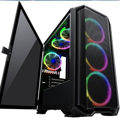 China With Fan Micro ATX Tempered Glass Gaming Case Computer Computer Case With H1 Mesh for sale