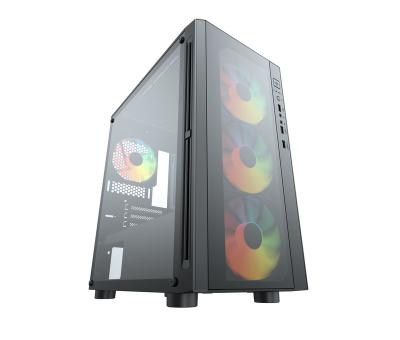 China With Fan Micro ATX Tempered Glass Gaming Case Computer Case 3404 for sale