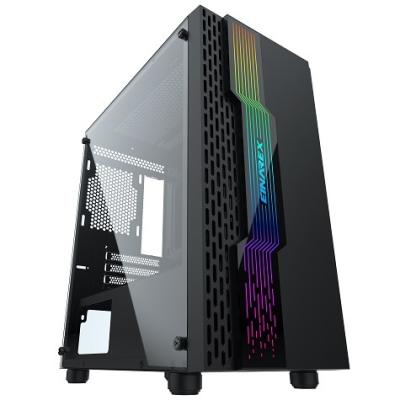 China Front Panel Micro Tower M202 with Strip Light ABS + ARGB Black Window ITX / MICRO ATX Side Panel for sale