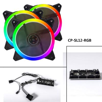 China Affordable Single Computer Case 120*25*120mm RGB Ring Fan Set for sale