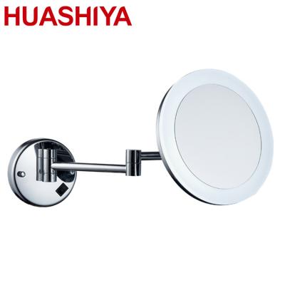 China HSY1010 Wall Mounted Acrylic Mirror Mirror Wall Mounted Bathroom Shaving LED Lighted Beautiful Acrylic Bathroom Vanity Mirror Led Mirror for sale