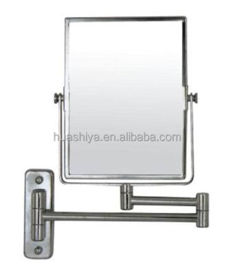 China HSY-1726 Wall Mounted Flexible Swivel Magnifying Square Bathroom Mirror for sale