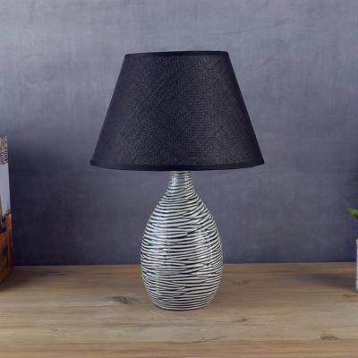 China European Popular Modern Color Chandelier YH 15541-2 Style Gray Color Glaze Home Decor Bed Side Table Lamp With Lampshade for sale