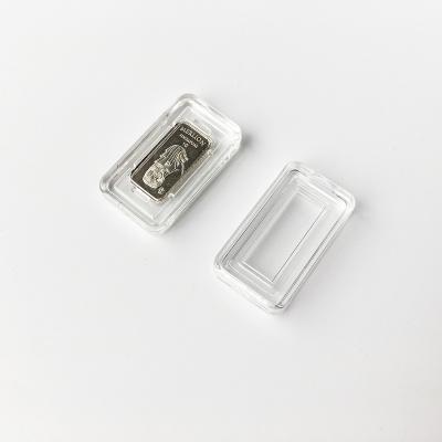 China Custom Acrylic Air Coin Capsule Rectangle Tight Holder Case For Coin Collection for sale