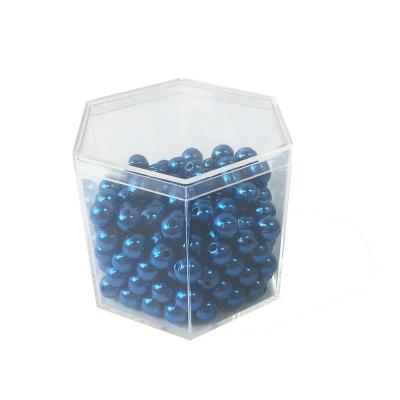 China Aseptic Transparent Hexagonal Acrylic Box Pills Drugs Plastic Storage Packaging Container for sale