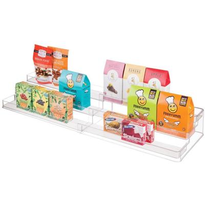 China Viable Plastic Shelf Organizer Holds Spice Bottles Adjustable Seasonings for sale