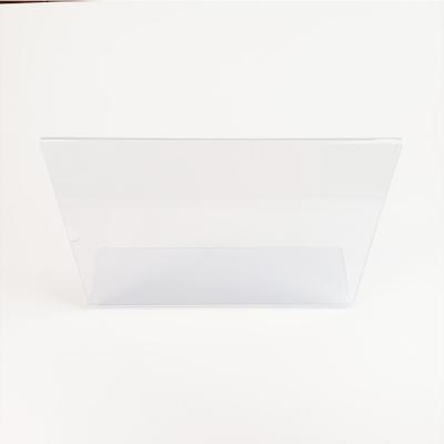 China Supermarket Label Stationery PVC Oblique Back Sign Holder And Horizontal Sign Display for sale