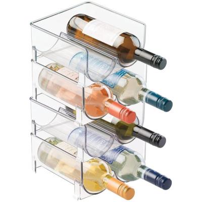 China Folding Plastic Wine Storage Organizer Holds Wine Beer Pop Soda Water Bottles for sale