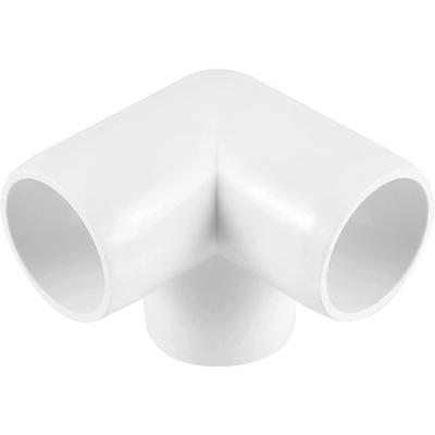 China Supermarket Label Stationery 1 Inch 3 Way PVC Elbow Fittings For Furniture Assembly Greenhouse Pipe Connection Tent Building for sale