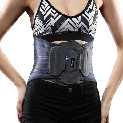 China Breathable And Reinforcing Waist Belt ATAN Adjustable Lumbar Pad Strap Back Support With Aluminum Pressure Support for sale