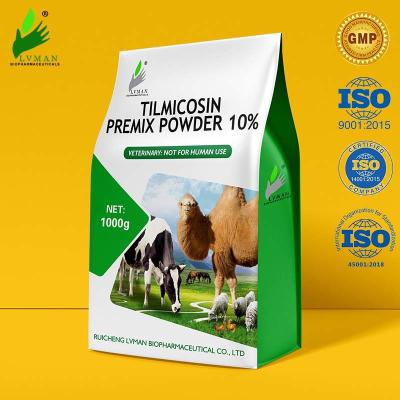 China 100 - 1000g Premix Veterinary Drug 10% Tilmicosin Powder for sale