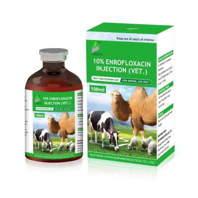 China 100 ml Enrofloxacina oral 10% para inyección Medicamento veterinario en venta