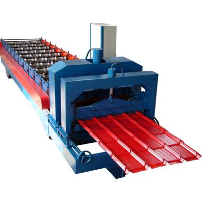 China Processing corrugated steel sheets High efficiency High quality PLC Control  Roofing Sheet Forming Machine Roof Roll Forming Machine for sale