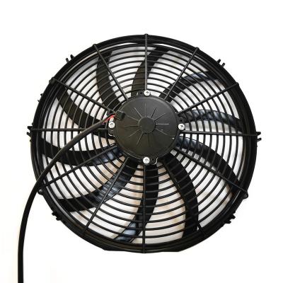 China 16 Inch Capacitor Fan Voltage Air Conditioning 12v And 24v Radiator Fan With S Blade for sale