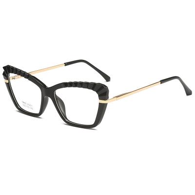 China TR90 Optical Frame Anti Blue Light Metal Anti Cat Eye Blue Light Fashion Glasses Can Be Fitted Glasses And Myopia Reading Glasses 20201 for sale