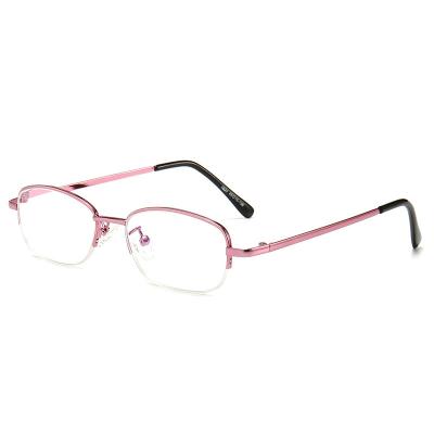 China Delicacy Wholesale New Arrival Fashion Metal Reading Glass Women Half Frame Lightweight Anti-blue Comfortable High-definition Reading Glasses for sale