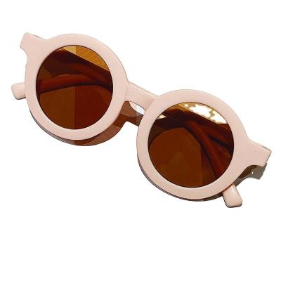 China Cool cute tide UV400 12580 sunglasses 2021 colorful round children's children's 2021 new arrival fashion sunglasses girls sunglasses for sale