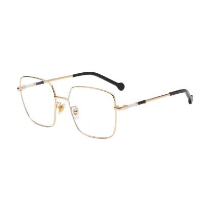 China 2021 Rectangular Blue Light Blocking Metal Optical Frames Anti-blue Light Fashion Spectacle Glasses For Work With Comeputer 66017 for sale