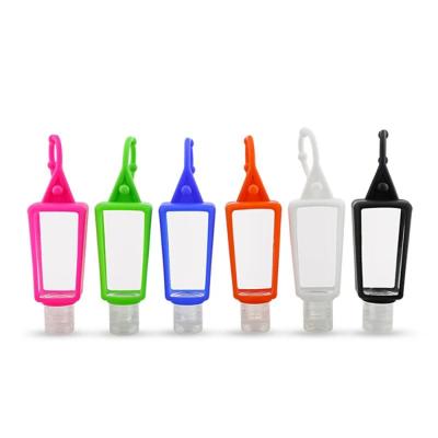 China Silicone Cover Silicone Empty Refillable Bottles Hang Travel Sanitizer Container Squeeze Travel Bottle Spray Bottle for sale