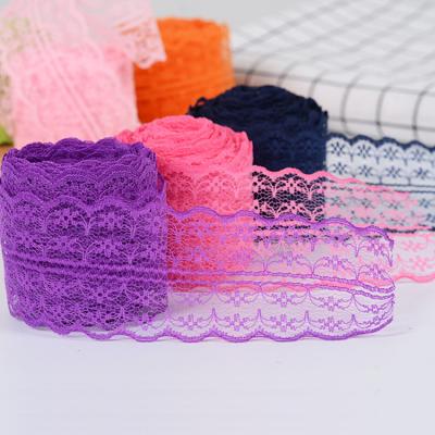 China Wholesale 45mm Handmade Wide Ribbon Lace Trim Beautiful Color Guipure Lace Fabric Embellishing DIY Sewing 10m for sale