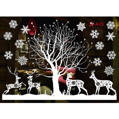 China Christmas Snowflake Window Sticker Winter Glass Wall Stickers Kids Room Christmas Decoration for New Year Home Sticker for sale