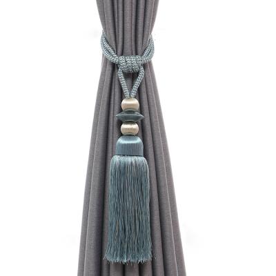 China Nautical Luxury Curtain Barriers Rope Tie Backs Tassel Tiebacks Ball Rope Curtain Tie Back Window Clips for sale