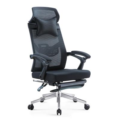 China Adjustable Modern Office Chair High Back Mesh Swivel (Height) Executive Manager Chair With Footrest for sale