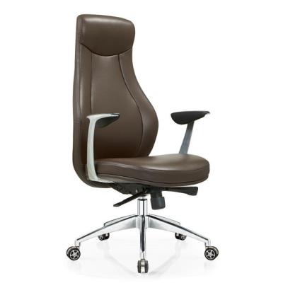 China Best Quality Adjustable Competitive Back Boss High (Height) Leather Office Chair With 350mm Aluminum Base for sale