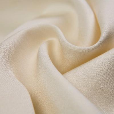 China Best Viable Selling White Heavy Silk Wool Crepe Fabric For Women Dress for sale