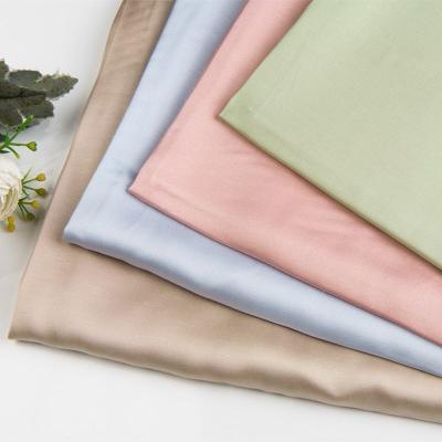 China Sustainable luxury shinny plain dyed linen silk fabric for sale