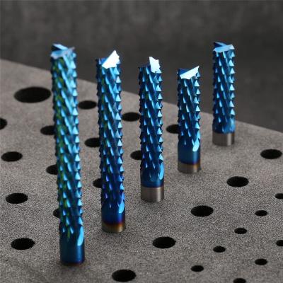 China SOAO CNC Corn Teeth CNC Router Bit Carbide End Mill Drill Bit PVC PCB Milling Cutter for sale